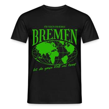 Bremen Home Pride Football Gift - Men's T-Shirt - black - Front - AI Model Male 178 light (178cm)