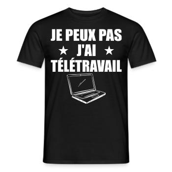 Ich kann nicht von zu Hause aus arbeiten! - Männer T-Shirt - Schwarz - Vorne - AI Model Male 178 light (178cm)