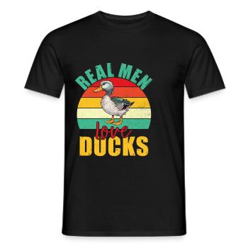 Duck Gifts for Duck Lovers - Men's T-Shirt - black - Front - AI Model Male 178 light (178cm)