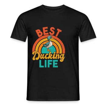 Cadeaux de canard pour les amateurs de canard - T-shirt homme - noir - Devant - AI Model Male 178 light (178cm)