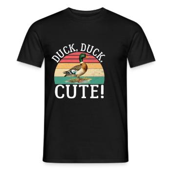 Cadeaux de canard pour les amateurs de canard - T-shirt homme - noir - Devant - AI Model Male 178 light (178cm)