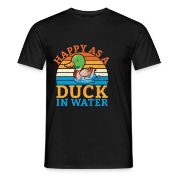 Duck Gifts for Duck Lovers - Männer T-Shirt - Schwarz - Vorne - AI Model Male 178 light (178cm)
