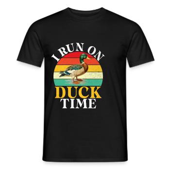 Cadeaux de canard pour les amateurs de canard - T-shirt homme - noir - Devant - AI Model Male 178 light (178cm)