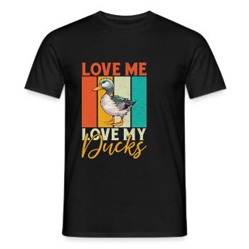 Cadeaux de canard pour les amateurs de canard - T-shirt homme - noir - Devant - AI Model Male 178 light (178cm)