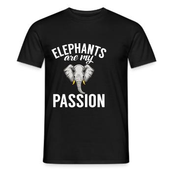 Cadeaux d’amoureux des éléphants - T-shirt homme - noir - Devant - AI Model Male 178 light (178cm)