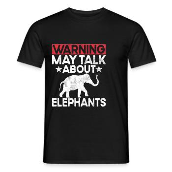 Cadeaux d’amoureux des éléphants - T-shirt homme - noir - Devant - AI Model Male 178 light (178cm)