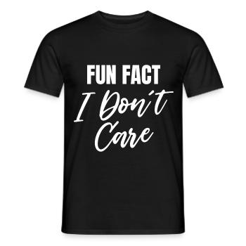 Fun Fact I don't care - Men's T-Shirt - black - Front - AI Model Male 178 light (178cm)