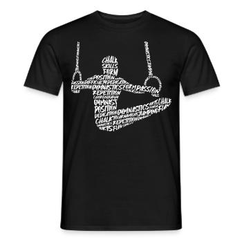 Gymnastics Gymnastics Ring Gymnastics Typography Gymnastics - Men's T-Shirt - black - Front - AI Model Male 178 light (178cm)