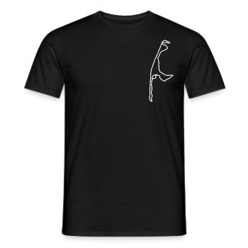 Insel Sylt - Kontur (weiß) - Männer T-Shirt - Schwarz - Vorne - AI Model Male 178 light (178cm)