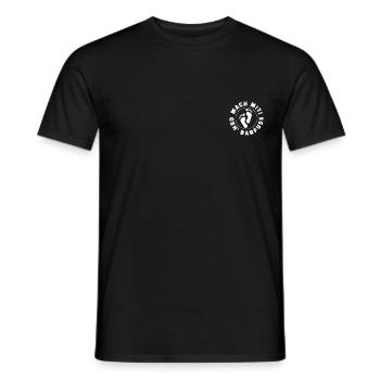Gemeinsam Barfuß: Mut zur Freiheit - Männer T-Shirt - Schwarz - Vorne - AI Model Male 178 light (178cm)