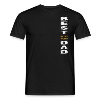 Best Dad In The World - Men's T-Shirt - black - Front - AI Model Male 178 light (178cm)