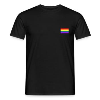 Rainbow flag for tolerance - Men's T-Shirt - black - Front - AI Model Male 178 light (178cm)