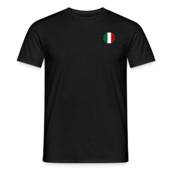 Italien Flagge rund - Männer T-Shirt - Schwarz - Vorne - AI Model Male 178 light (178cm)