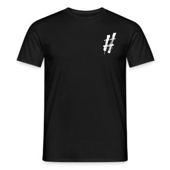 #HASHTAG - T-shirt homme - noir - Devant - AI Model Male 178 light (178cm)