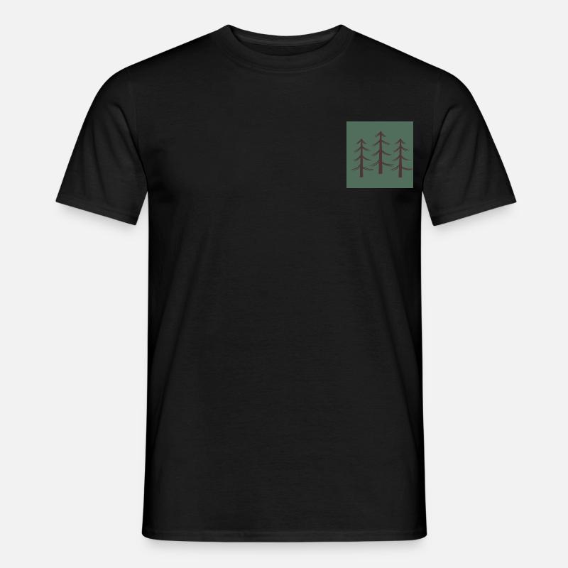 Bäume an der Brust - Männer T-Shirt - Schwarz