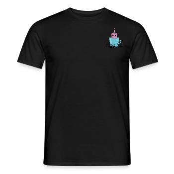 Café Chat - T-shirt homme - noir - Devant - AI Model Male 178 light (178cm)
