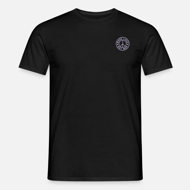 MAKE LOVE NOT WAR - Männer T-Shirt - Schwarz