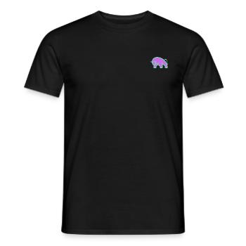 Taureau rose - T-shirt homme - noir - Devant - AI Model Male 178 light (178cm)