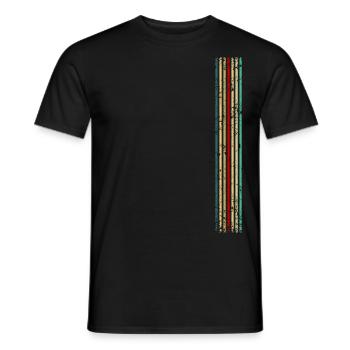 Deco Colors Stripes Pattern - Men's T-Shirt - black - Front - AI Model Male 178 light (178cm)