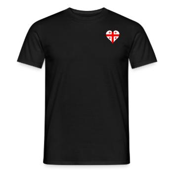 Cœur de Géorgie - T-shirt homme - noir - Devant - AI Model Male 178 light (178cm)