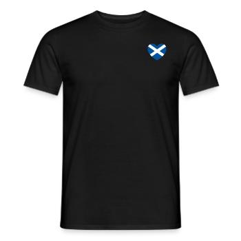 Schottland Flagge Herz - Männer T-Shirt - Schwarz - Vorne - AI Model Male 178 light (178cm)