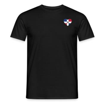 Dominikanische Flagge Herz - Männer T-Shirt - Schwarz - Vorne - AI Model Male 178 light (178cm)
