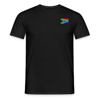 South Africa Flag - Men's T-Shirt - black - Front - AI Model Male 178 light (178cm)