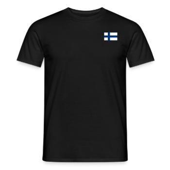 Finnland Flagge - Männer T-Shirt - Schwarz - Vorne - AI Model Male 178 light (178cm)