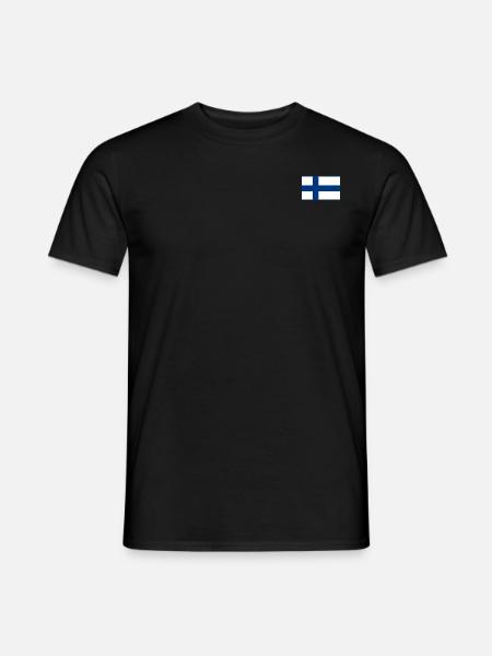 Finland flag - Men's T-Shirt - black