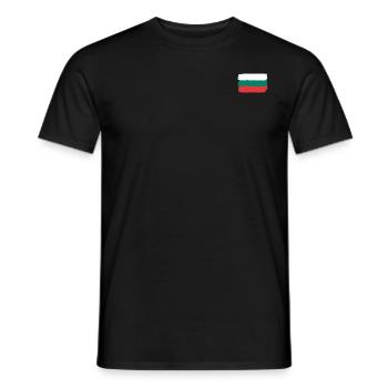 Bulgaria flag used look - Men's T-Shirt - black - Front - AI Model Male 178 light (178cm)
