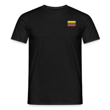 Lithuania flag used look - Men's T-Shirt - black - Front - AI Model Male 178 light (178cm)