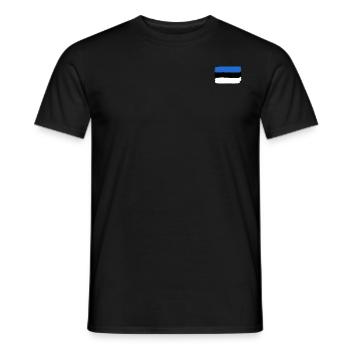 Estonia flag used look - Men's T-Shirt - black - Front - AI Model Male 178 light (178cm)