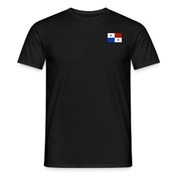 Panama flag - Men's T-Shirt - black - Front - AI Model Male 178 light (178cm)