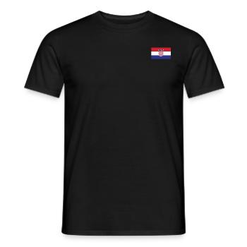 Croatia flag - Men's T-Shirt - black - Front - AI Model Male 178 light (178cm)