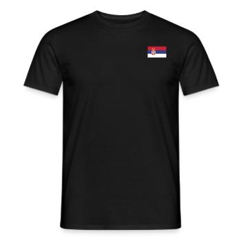 Drapeau de la Serbie - T-shirt homme - noir - Devant - AI Model Male 178 light (178cm)