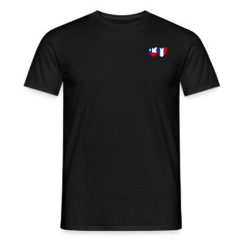 Chili France Flag Coeur - T-shirt homme - noir - Devant - AI Model Male 178 light (178cm)