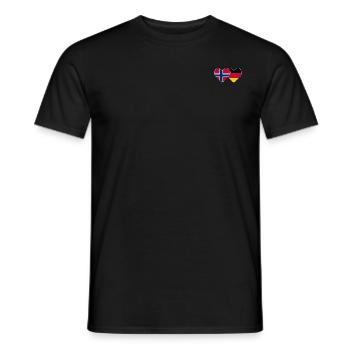 Norwegen Deutschland Flagge Herz - Männer T-Shirt - Schwarz - Vorne - AI Model Male 178 light (178cm)