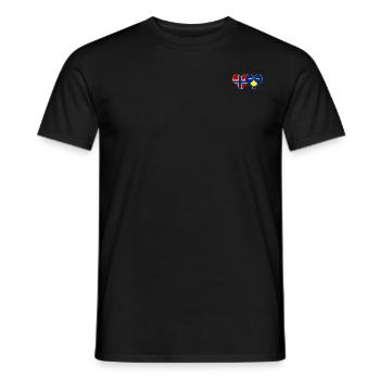 Norvège Drapeau du Kosovo Coeur - T-shirt homme - noir - Devant - AI Model Male 178 light (178cm)