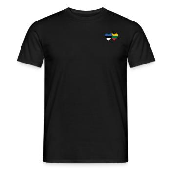Estland Litauen Flagge Herz - Männer T-Shirt - Schwarz - Vorne - AI Model Male 178 light (178cm)