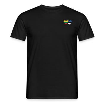 Litauen Estland Flagge Herz - Männer T-Shirt - Schwarz - Vorne - AI Model Male 178 light (178cm)