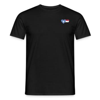 Somalia Syrien Flagge Herz - Männer T-Shirt - Schwarz - Vorne - AI Model Male 178 light (178cm)