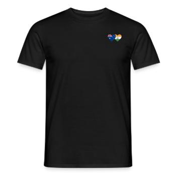 Australien Indien Flagge Herz - Männer T-Shirt - Schwarz - Vorne - AI Model Male 178 light (178cm)