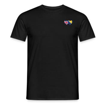 England Bosnien Flagge Herz - Männer T-Shirt - Schwarz - Vorne - AI Model Male 178 light (178cm)
