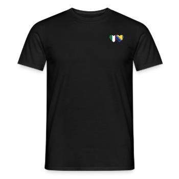 Italie Bosnie Flag Heart - T-shirt homme - noir - Devant - AI Model Male 178 light (178cm)