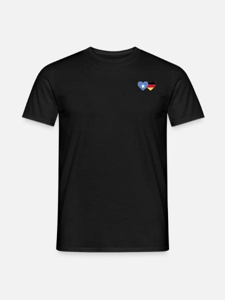 Somalia Germany Flag Heart - Men's T-Shirt - black
