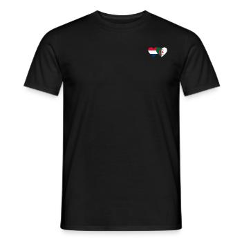 Holland Algerien Flagge Herz - Männer T-Shirt - Schwarz - Vorne - AI Model Male 178 light (178cm)