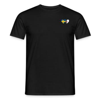 Schweden Algerien Flagge Herz - Männer T-Shirt - Schwarz - Vorne - AI Model Male 178 light (178cm)