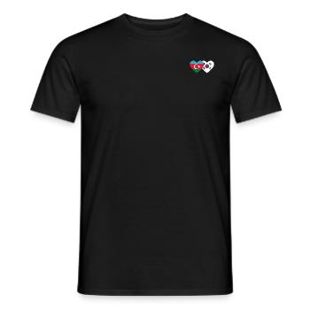 Azerbaïdjan Corée du Sud drapeau - T-shirt homme - noir - Devant - AI Model Male 178 light (178cm)