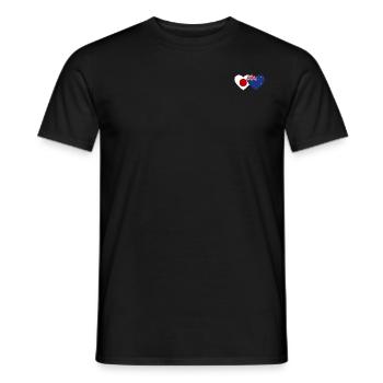 Japan Neuseeland Flagge Herz - Männer T-Shirt - Schwarz - Vorne - AI Model Male 178 light (178cm)