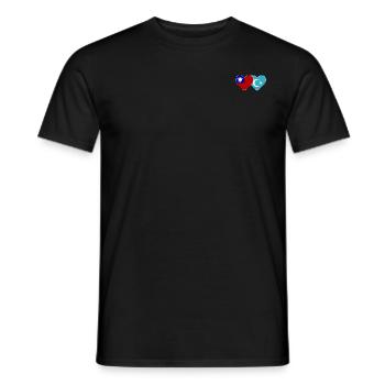 Cœur du drapeau ouïghour de Taïwan - T-shirt homme - noir - Devant - AI Model Male 178 light (178cm)